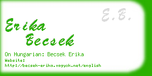 erika becsek business card